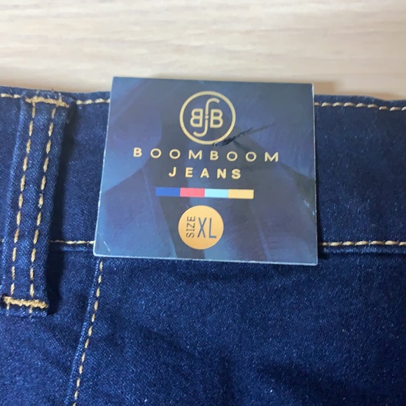 Boom Boom Jeans Dark Denim Button Fly Skirt - Picture 9 of 17